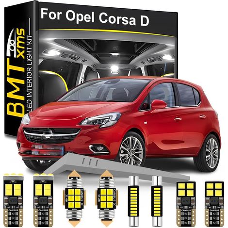 9pcs LED Interior Light Kit Replacement for Corsa d 2007-2014 6000K White Interior Lighting (1/5)