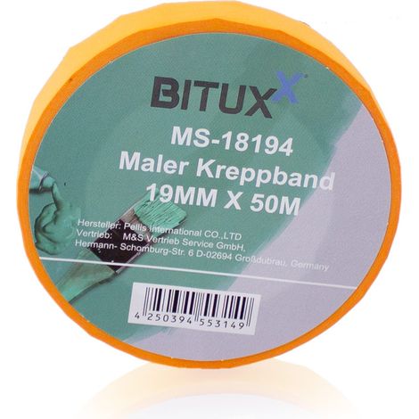 6x 50M Profi Maler Kreppband Goldband Abdeckband Klebeband 19 mm (1/2)