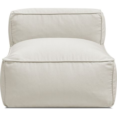 BOBOCHIC - Chauffeuse 1 place sans accoudoir pour canapé de jardin modulable GIULIA avec bâche de protection Beige (1/5)