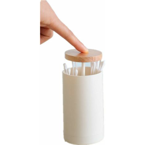 Cotton Swab Box maquillage pop-up distribut Boîte universelle avec couvercle Porte (1/5)