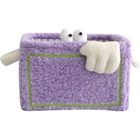 Panier de rangement pliable Monster - Design de niche - Rangement pour collations, cosmétiques, cadeaux - Violet (1/5)