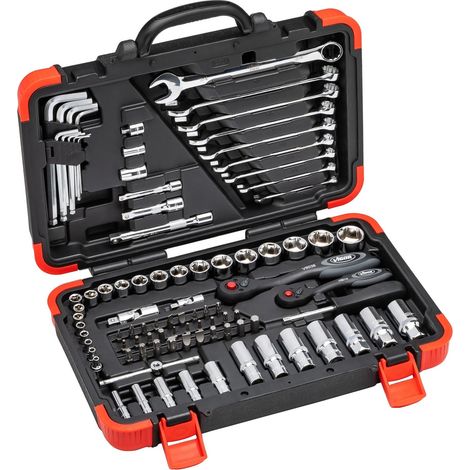 VIGOR Werkzeugkoffer, 5/16 (8 mm) Sechskant massiv, 1/4 (6,3 mm) Vierkant hohl, 3/8 (10 mm) Vierkant hohl, Außen TORX Profil, Innen TORX Profil, In (1/5)
