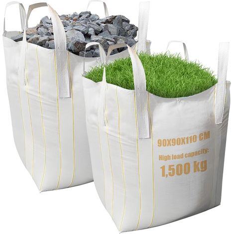 Big Bag Big Pack Sacs pour déchets de construction 90 x 90 x 110 cm 1500 kg (1/5)