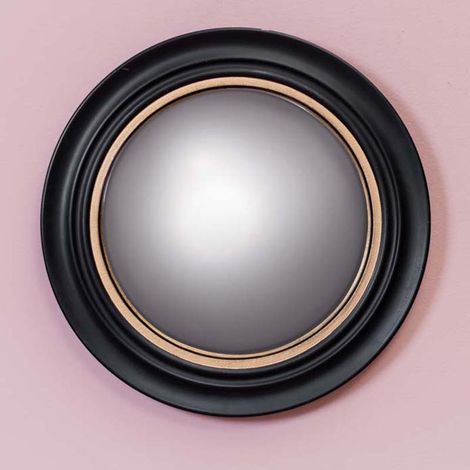 Grand miroir convexe noir doré 43cm (1/2)