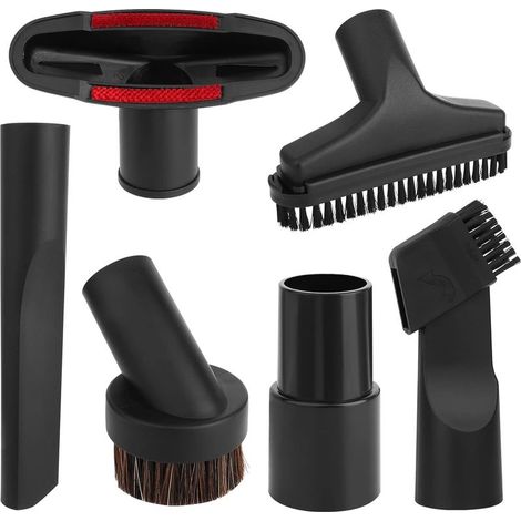 Ensemble de 6 accessoires pour aspirateur : embout d’aspirateur, brosse universelle pour meubles. (1/4)