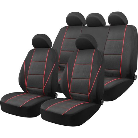 Fundas universales para asientos de coche, delanteras y traseras, juego SC17 AMIO-04617 (1/5)
