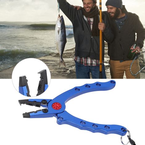 Pince de pêche multifonction en alliage d'aluminium : coupe-fil, décrocheur et ciseaux avec étui de protection (1/5)