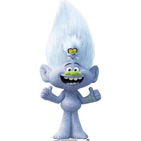 Figurine en carton Les Trolls 2 - Guy diamant et sont fils petit diamant Hauteur 91 cm