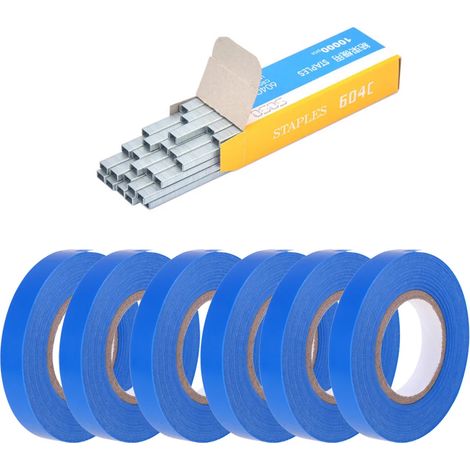 Pflanzenschneidewerkzeug – Zubehör für Pflanzenbindemaschinen: 10 Rollen Klebeband + 1 Schachtel Nägel zum Schneiden von Gemüse, Kletterpflanzen und Tomaten – Gartenwerkzeug 0655