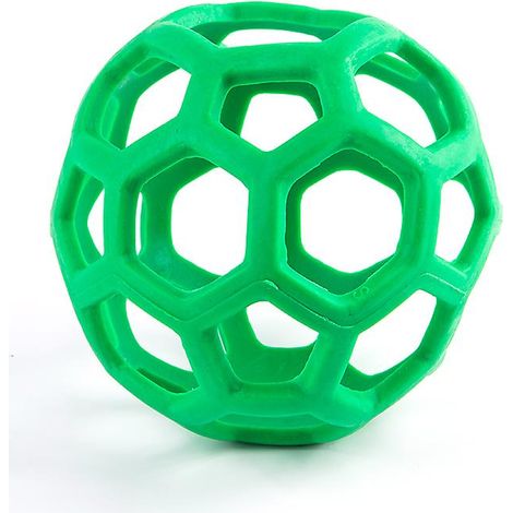 Jouet à mâcher pour chien Balle en caoutchouc pour chien Jouet à mâcher Jouets de sécurité géométriques pour chien Balle verte (1/4)