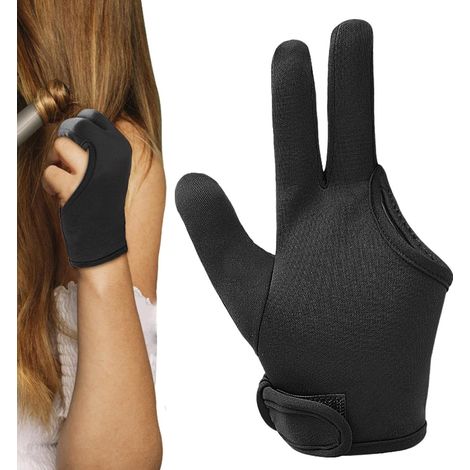 Gants pour fer à friser, moufles 3 doigts résistantes à la chaleur pour fer à friser - Outils de coiffure professionnels, multifonctionnels et confortables pour fers à friser à vapeur (1/5)
