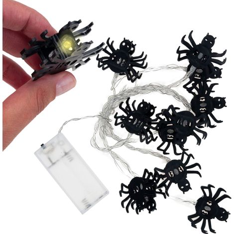TG73004 Spinnenlampen, 10 LED-Lichterkette für gruselige Halloween-Dekorationen (1/5)