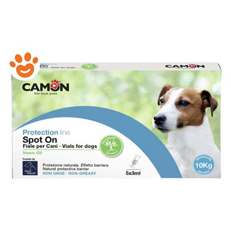 Camon Dog Orme Naturali Fiale Spot On Fino a 10 kg - Camon Dog Orme Naturali Fiale Spot On Fino a 10 kg - Confezione Da 5x3 ml