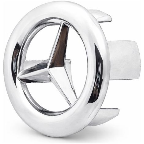 Rosace de trop-plein pour lavabo - Modèle étoile - Chrome - Accessoire plomberie (1/5)