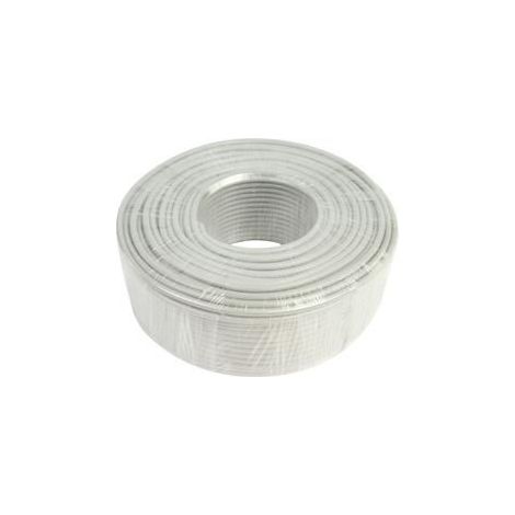 Câble coaxial - VALUELINE - 100 m - 75 Ohm - Couleur blanche - Écran