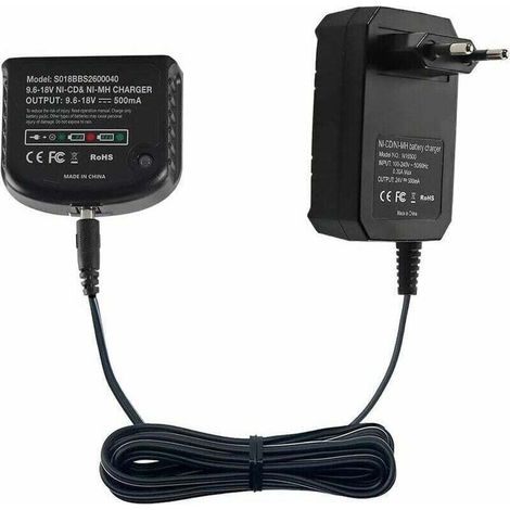 Chargeur de Rechange Compatible avec Black & Decker 9,6 V 12 V 14,4 V 18 V Nicad Nimh Batterie HPB18-OPE HPB18 HPB14 HPB12 HPB96 244760-00 A1718 FSB18-Crezuo (1/4)