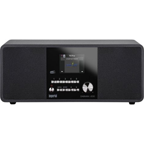 N/A Imperial Dabman i200 V2 audio, stéréo (jack 3.5 mm), LAN (10/100 Mo/s), USB, Bluetooth noir (1/5)