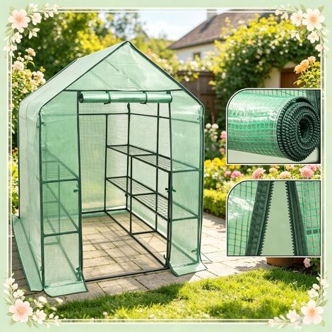 Protection des plantes, serre durable, serre à tomates, serre avec fermeture éclair (serre uniquement) (1/5)