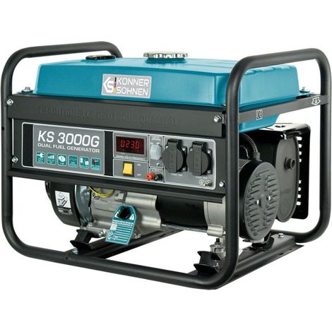 Könner&Söhnen Gas Benzin Stromaggregat 3000 Watt KS3000G Stromerzeuger Notstrom