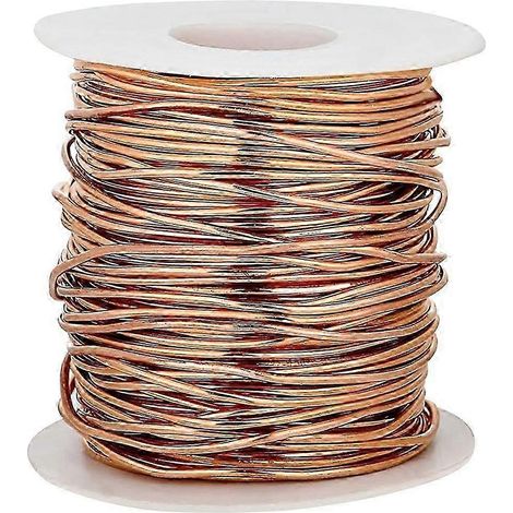 Fil de cuivre souple à 99,9 %, calibre 18 / diamètre 1 mm, bobine de 65 m (213 pieds) de fil de cuivre pur de 450 g (1 livre). (1/5)