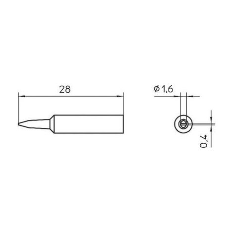 Weller WXP 65 Punta de soldador estándar 1,6 mm