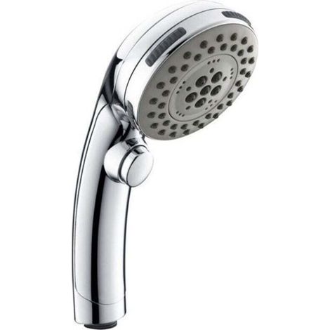 Soffione doccia con pulsante di arresto, doccetta, 5 opzioni di soffione, soffione doccia universale anticalcare con ugelli - Crezuo (1/4)