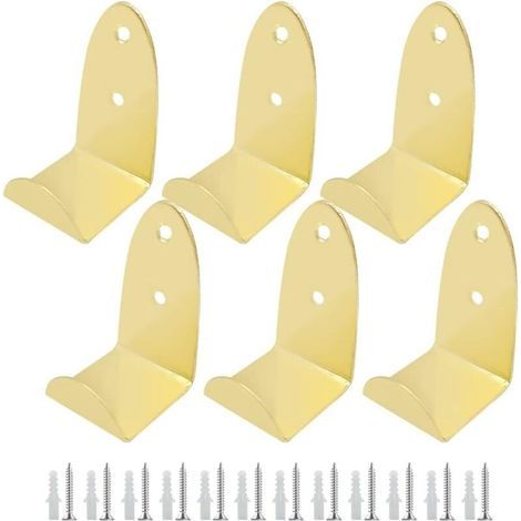 Robustes 6-teiliges U-förmiges Wandhaken-Set, Spiegelhalterung, Wandbefestigung, zum Aufhängen im Badezimmer und in der Küche (mit 12 Schrauben + 12 Dübeln) (1/5)