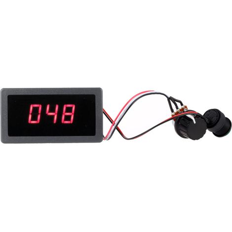 Drehzahlregler für Gleichstrommotoren mit digitaler LED-Anzeige, 6 V, 12 V, 24 V und stufenloser PWM-Drehzahlregelung (1/5)