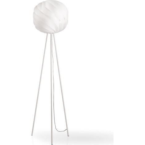 Piantana Moderna 3 Piedi Globe Polilux ® Bianco E Metallo 1 Luce E27 (1/2)