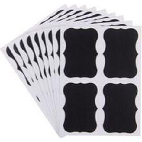 Étiquettes de cuisine - Étiquettes - Étiquettes/autocollants tableau noir - 108 feuilles (1/4)