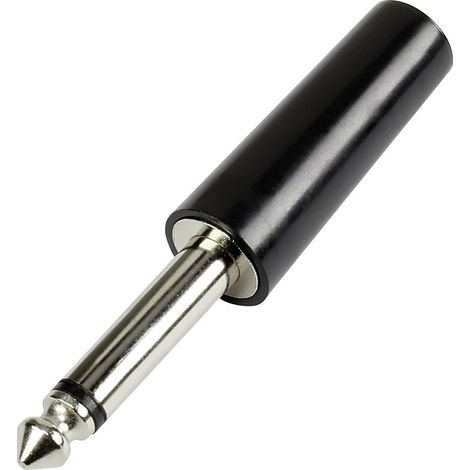 Jack 6.35 mm mâle, droit TRU COMPONENTS 595198 Nombre de pôles: 2 mono noir 1 pc(s)