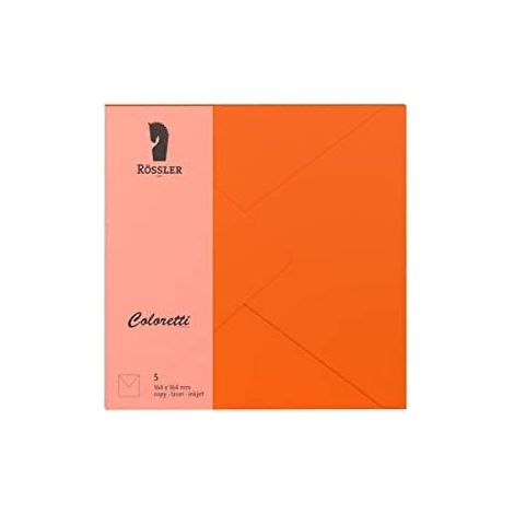 Grande enveloppe carrée coloretti 5 pcs. orange (1/3)