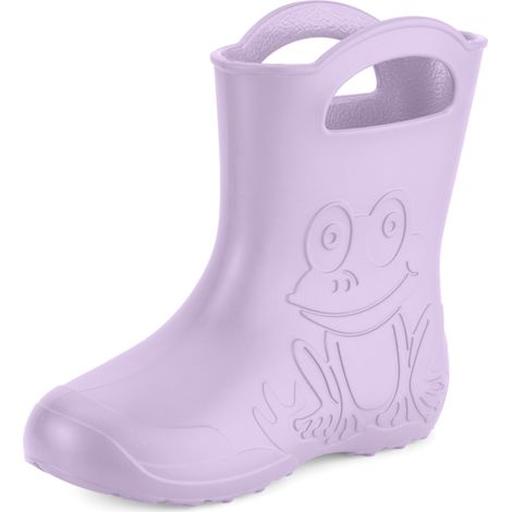 Ladeheid Bottes de Pluie en EVA pour Femme Bottes en Caoutchouc Resistantes à l'eau Bottines Imperméables Wellies Chaussures de Sécurité Femme LA-CA-09 (Violet, 40/41 EU)