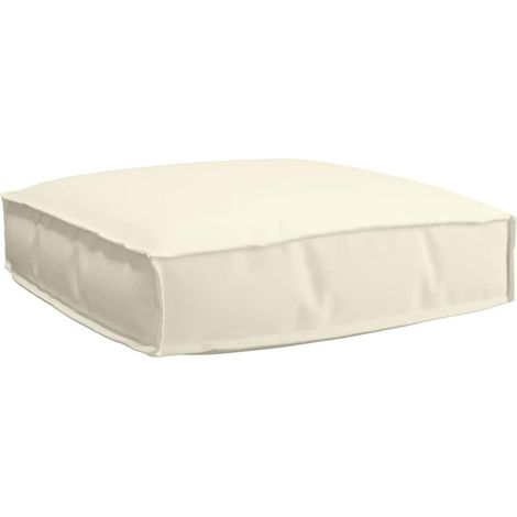 vidaXL Coussin Crème 60 x 60 x 12 cm Tissu Oxford (1/5)