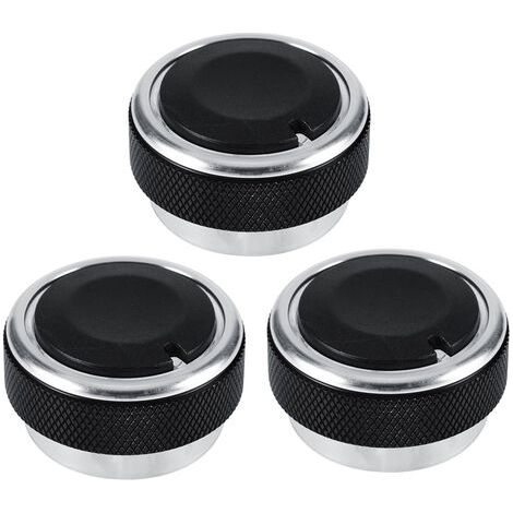 piezas de interruptor de botón de aire acondicionado para automóvil, perilla de giro de arranque del motor, cubierta exterior (negra) (1/5)