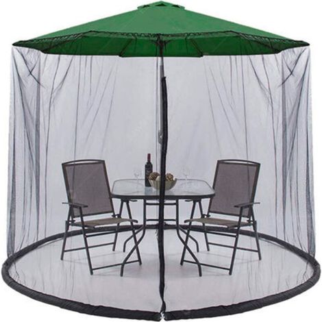 Moustiquaire de lit, parasol de jardin, parasol de tonnelle, moustiquaire avec fermeture éclair