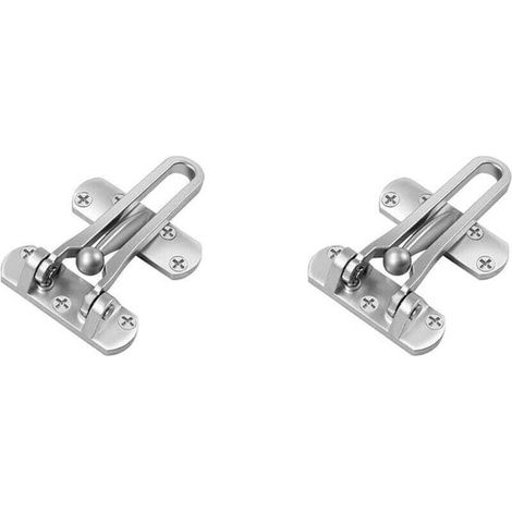 Serrure de porte antivol renforcée pour maison et hôtel, 2 pièces, bouton antivol, loquet de porte de chambre à coucher (1/4)