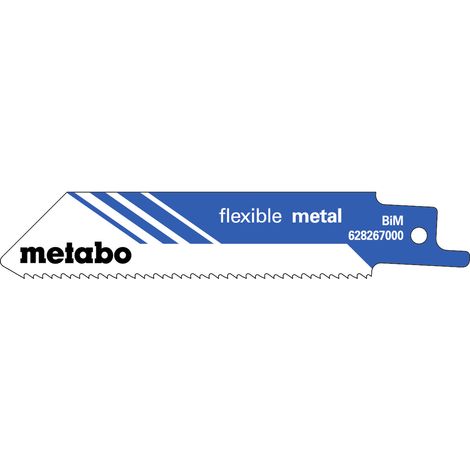 Metabo 5 Säbelsägeblätter flexible metal 100 x 0,9 mm, BiM, 2 mm/ 14 TPI (1/3)