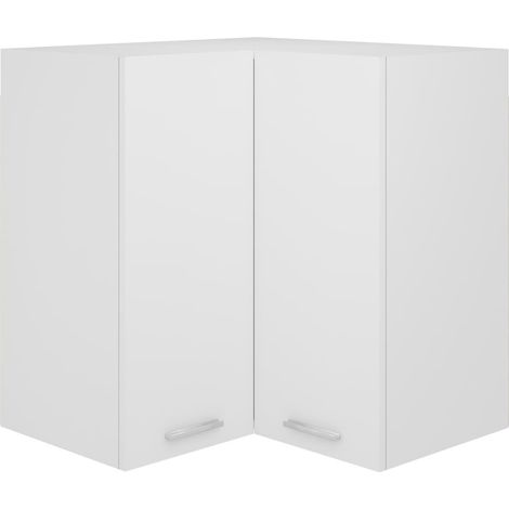 Armoire d'angle suspendue Blanc 57x57x60 cm (1/5)