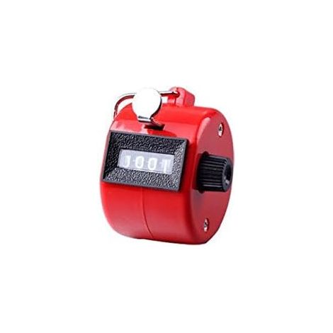 BEBUSINGOTO Tragbarer Zählzähler, 4-stelliger mechanischer Zähler, 12 Stück, rot (1/5)
