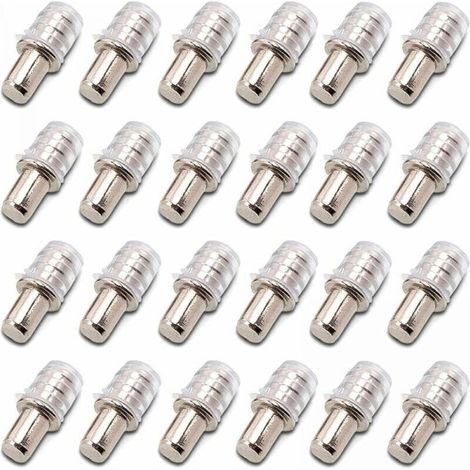 100pcs Shelf Pegs Shelf Support Push-in Pegs Push-in Shelf Support Peg 5mm with Rubber Sleeve for Wood Shelf (1/5)
