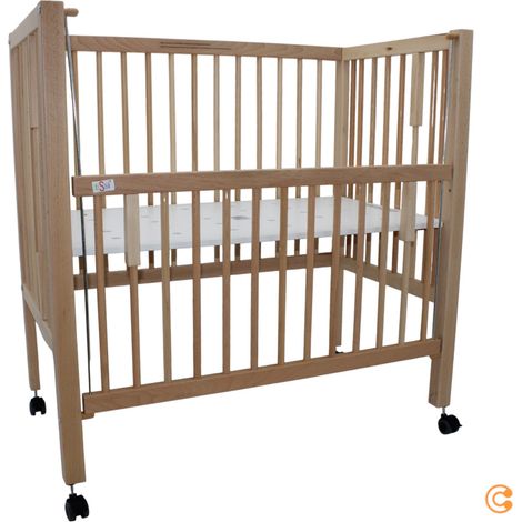 [GEBRAUCHT] B-Ware tiSsi Beistellbett Bett Maxi Boxspring Rollen Bett Verschlussgitter natur braun (1/2)