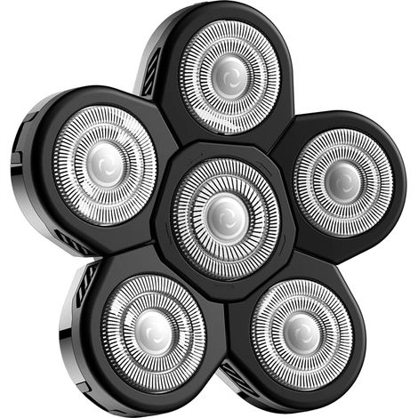 Tête Rasoir têtes, Rasoir électrique Flottant Barbe 7 Têtes pour Homme avec un Rasage Propre, Universel Double Anneau Lame Rasage Remplacement Durable Rapide pour Rasoir électrique 5 6 7 (1/5)