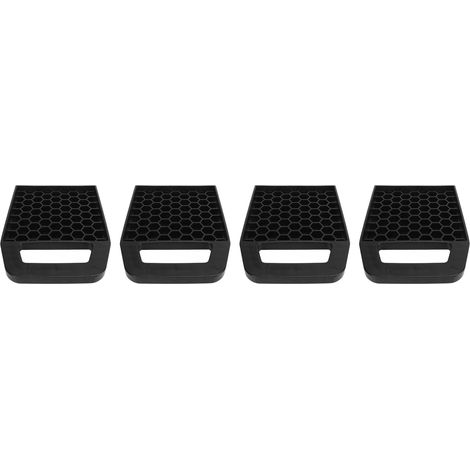 4 Pads de vérin VR antidérapants anti-enfoncement bloc stabilisateur tout temps pour camping-car caravane remorque noir (1/5)