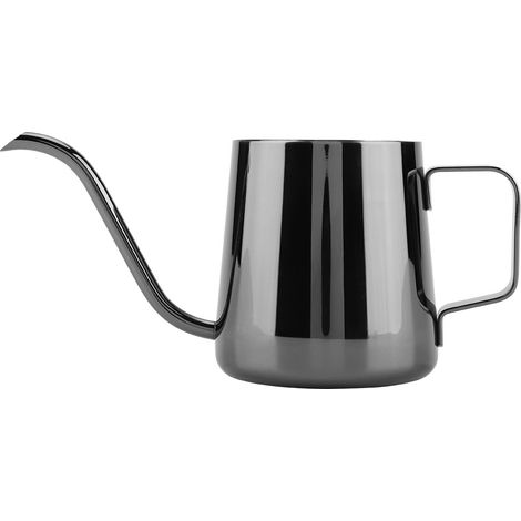 Cafetière Bec Verseur - Acier Inoxydable 350ml - Pour Café Et Thé - Finition Noir Brillant (1/5)