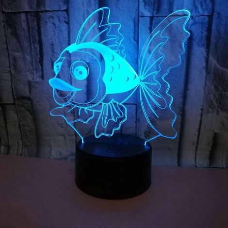 Veilleuse 3D Poisson Illusion Veilleuse 7 Co (1/5)