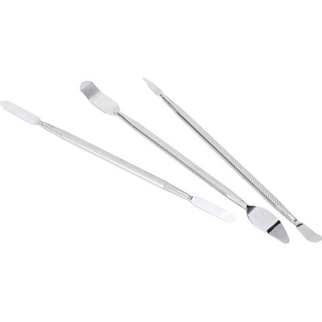 3-teiliges Set Metallspatel aus Edelstahl, kleine Hebelstangen mit rutschfestem Griff für die Reparatur von elektronischen Geräten (1/5)