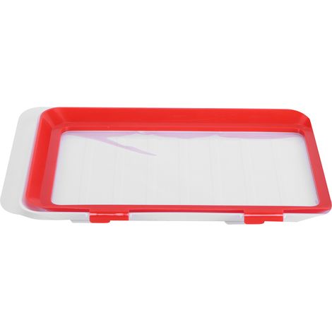Lot de 3 boîtes de conservation alimentaire pour réfrigérateur, plateau de rangement fraîcheur, accessoires de cuisine hermétiques. (1/5)