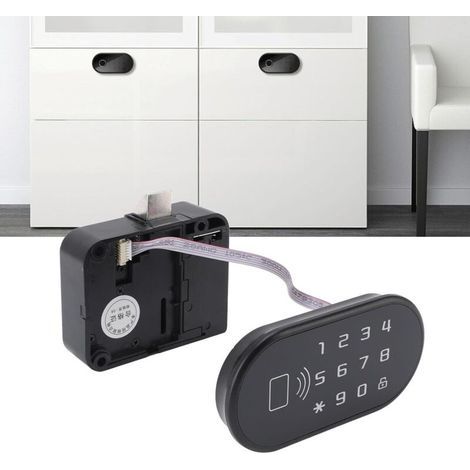 Intelligentes Schrankschloss, 100 Codes, biometrisches Passwortschloss mit USB-Anschluss für Türen, Schubladen und Schränke (1/3)