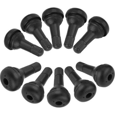 Valve Auto TR415 en Caoutchouc - 10 Pièces pour Roue Voiture, Moto, Bicyclettes - Tige Courte Snap-In pour Pneu (1/5)